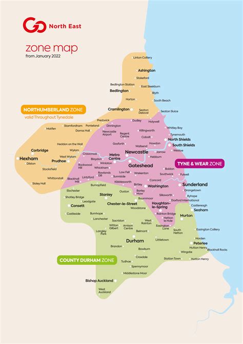 smart card go north east|GoZones map .